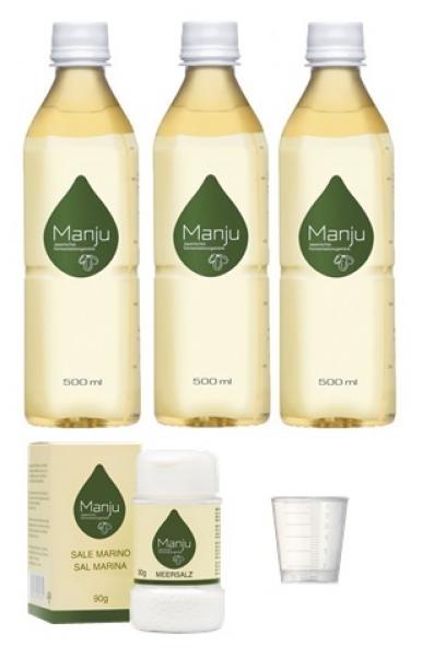 Manju Fermentationsgetränk 3x500ml mit Manjusalz 90g